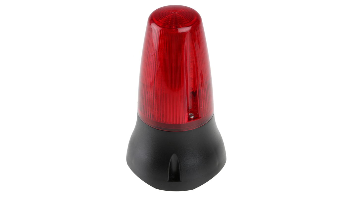 Indicador luminoso Moflash serie LEDD125, efecto Intermitente, Constante, LED, Rojo, alim. 24 V dc