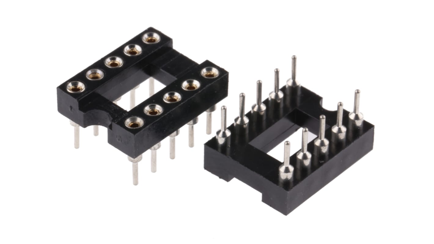 Podstawka DIL 2.54mm Pitch 7.62mm Row Spacing 10-pinowe, Przewlekany Toczony Pin, 3A ASSMANN WSW