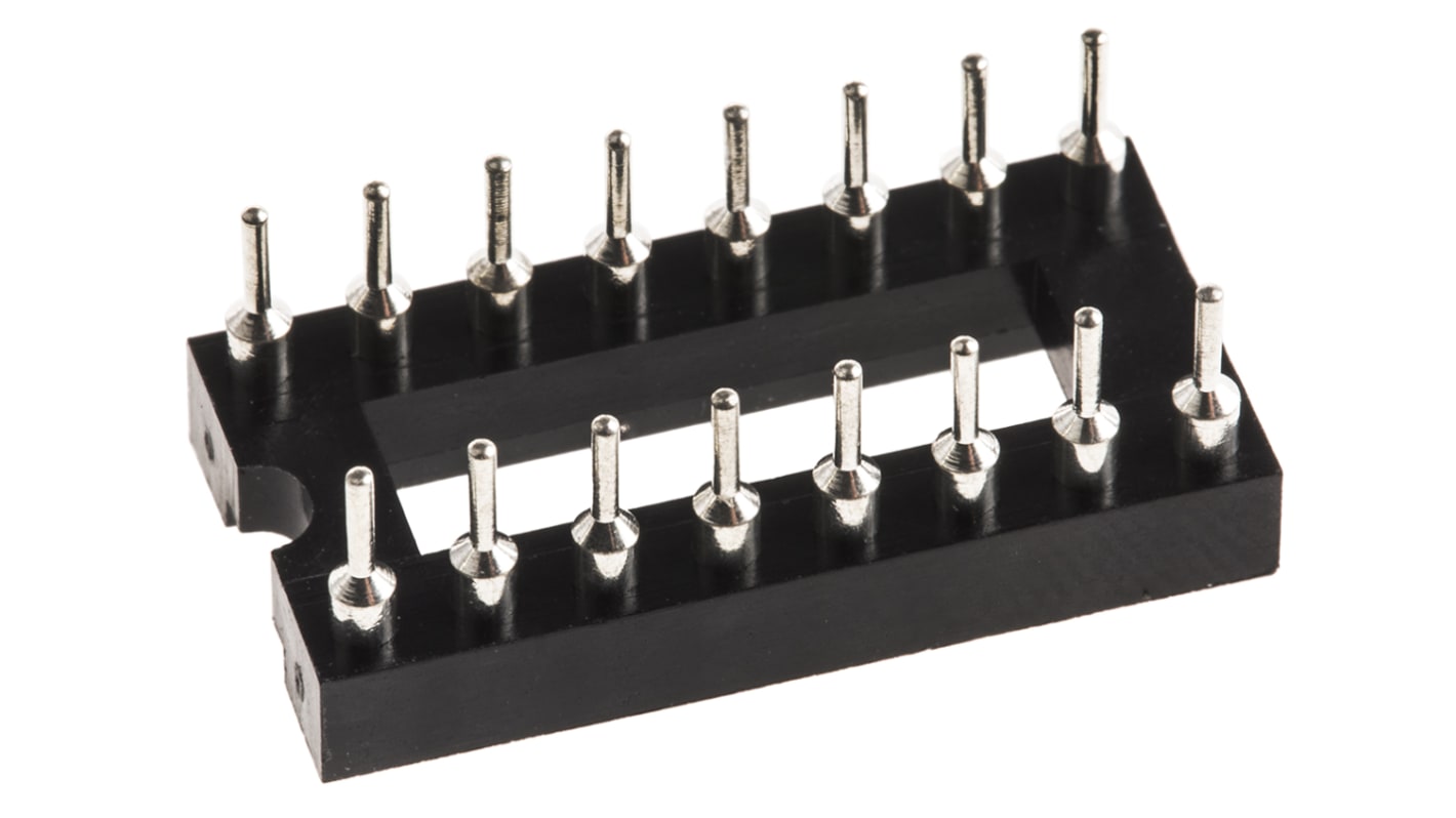 ASSMANN WSW DIL-Sockel, 16-Pin Durchsteck Gedreht Zinn, Raster 2.54mm Offene Bauform