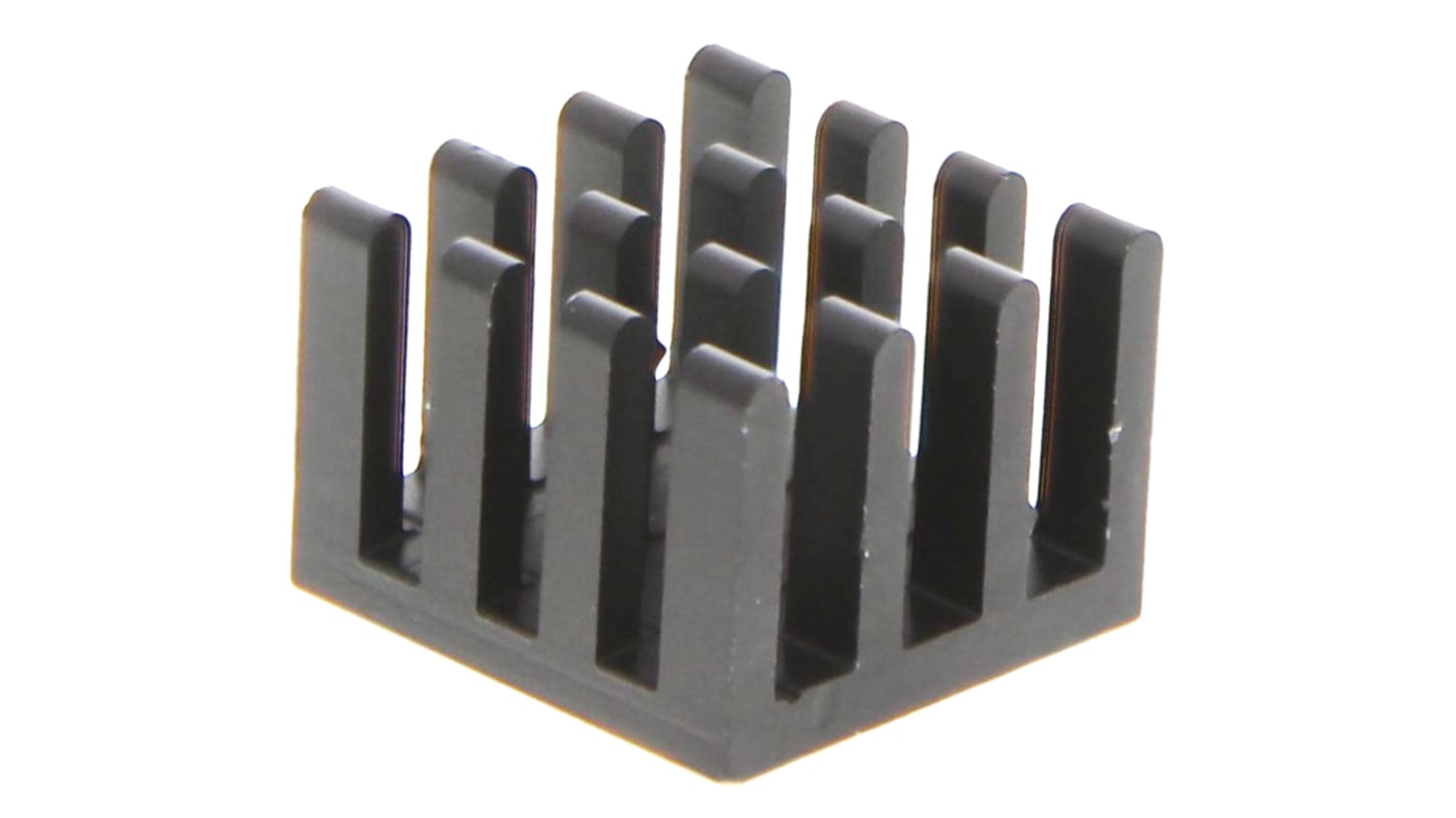 Heatsink, Universal Square Alu, 27.4K/W, 14 x 14 x 10mm, Adhesive Foil, Conductive Foil