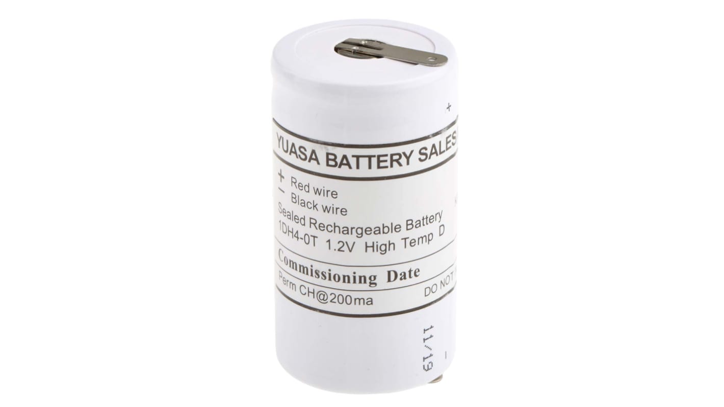 Yuasa Genopladeligt D-batteri YU-Lite NiCd NiCd 1.2V, 4Ah Med loddeflige Terminal