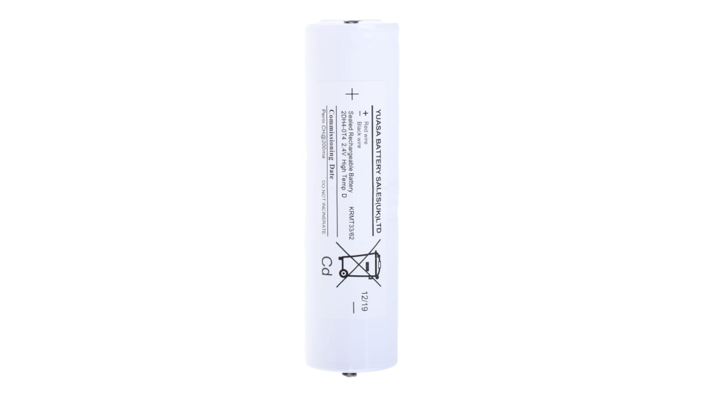 Yuasa 2.4V NiCd Rechargeable Battery Pack, 4Ah - Pack of 1