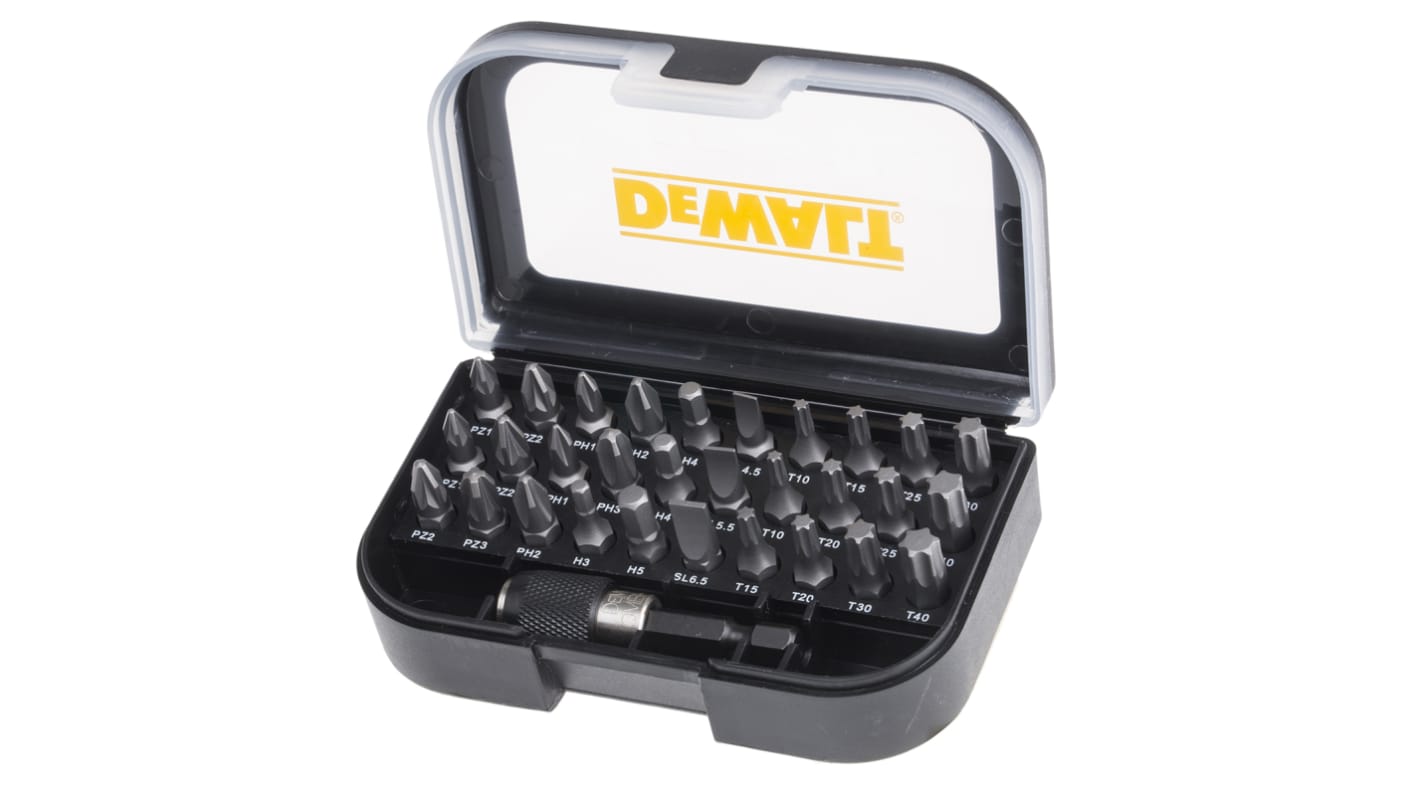 DeWALT Driver Bit Set 31 Pieces, Hexagon, Phillips, Pozidriv, Slotted, Torx