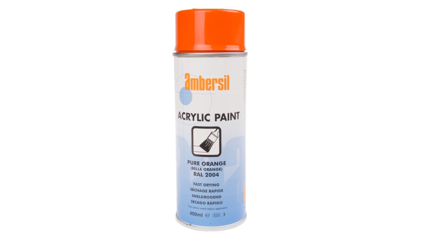Pintura con aerosol Ambersil de color Naranja Brillo, de 400ml