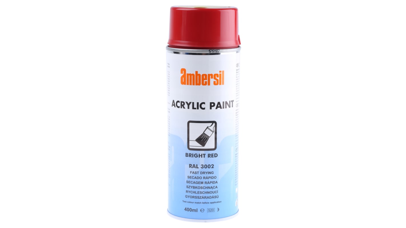 Pintura con aerosol Ambersil de color Rojo Brillo, de 400ml