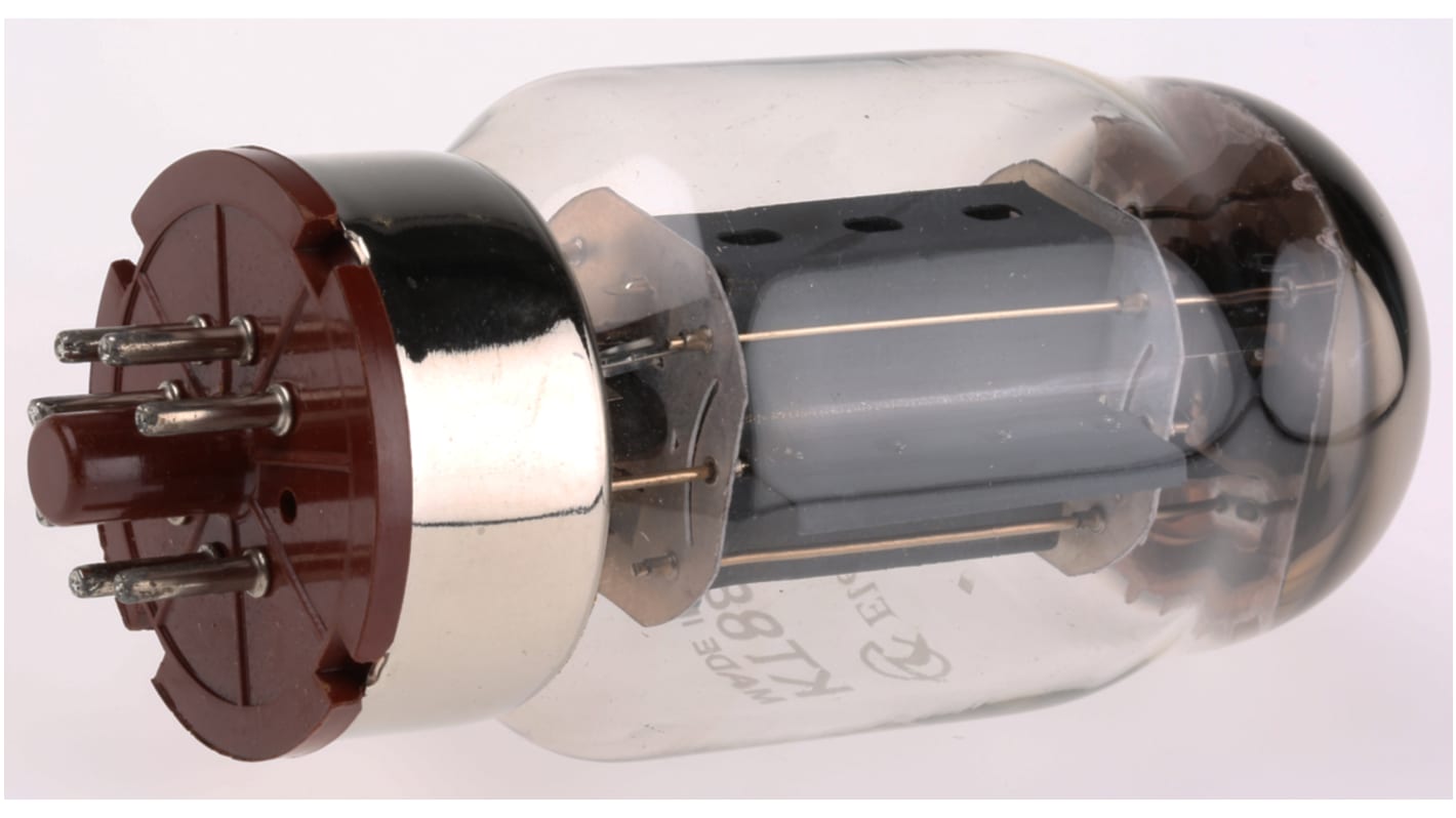 RS PRO Pentóda elektroncső, 6.3V, 8-tüskés, Nyolcas, 52 (Dia.) x 125mm
