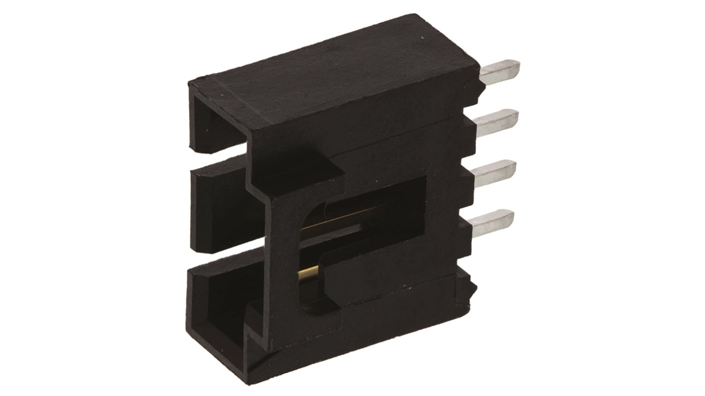 Conector macho para PCB Molex serie SL de 4 vías, 1 fila, paso 2.54mm, para soldar, Montaje en orificio pasante