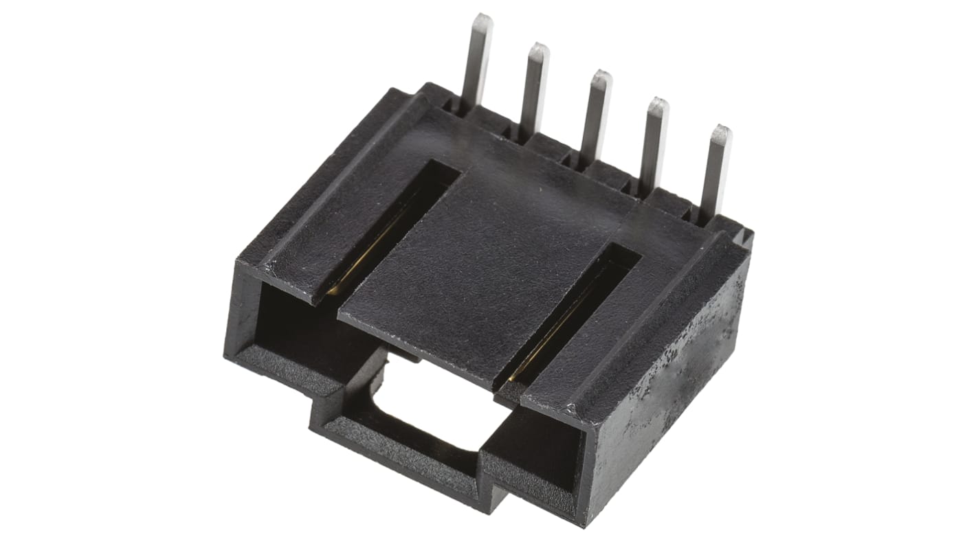 Molex SL Series Right Angle Through Hole PCB Header, 5 Contact(s), 2.54mm Pitch, 1 Row(s), Shrouded