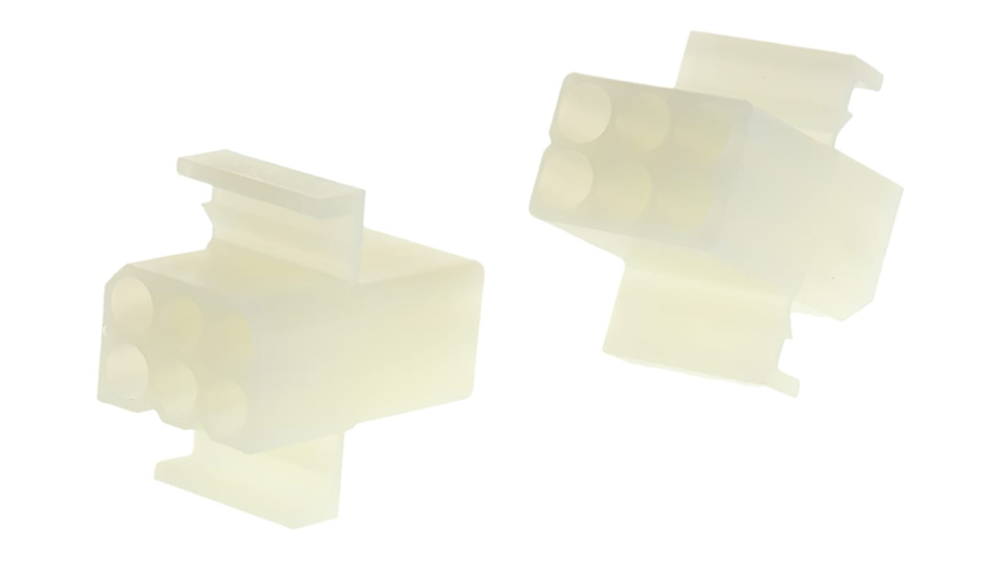 Carcasa de conector Molex 03-09-1061, Serie STANDARD .093", paso: 5.03mm, 6 contactos, 2 filas, Recto, Hembra