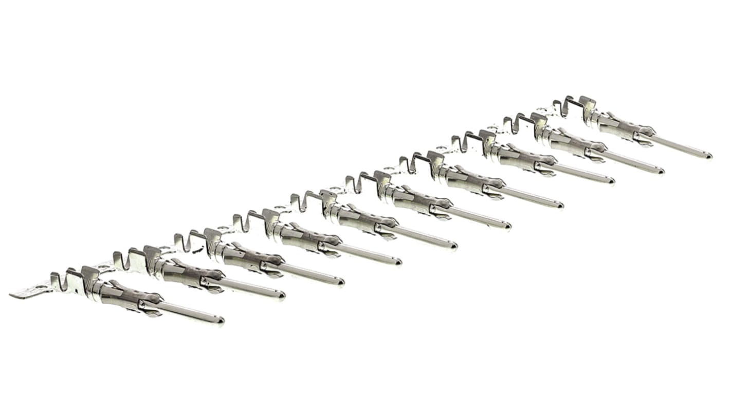 TE Connectivity Type III+ Series Male Crimp Terminal, 18AWG Min, 14AWG Max