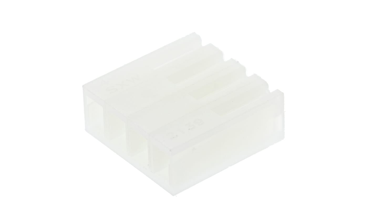 Molex Csatlakozó ház, KK 396 sorozat, távolság: 3.96mm, 4 érintkezős, Egyenes, Nő, rögzítés: Kábelre szerelhető, 2139