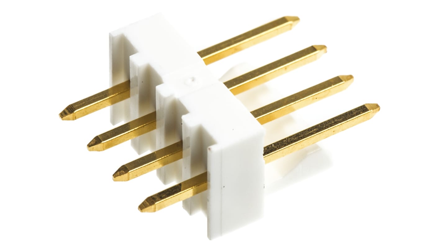 Molex KK 254 Series Straight Through Hole Pin Header, 4 Contact(s), 2.54mm Pitch, 1 Row(s), Unshrouded