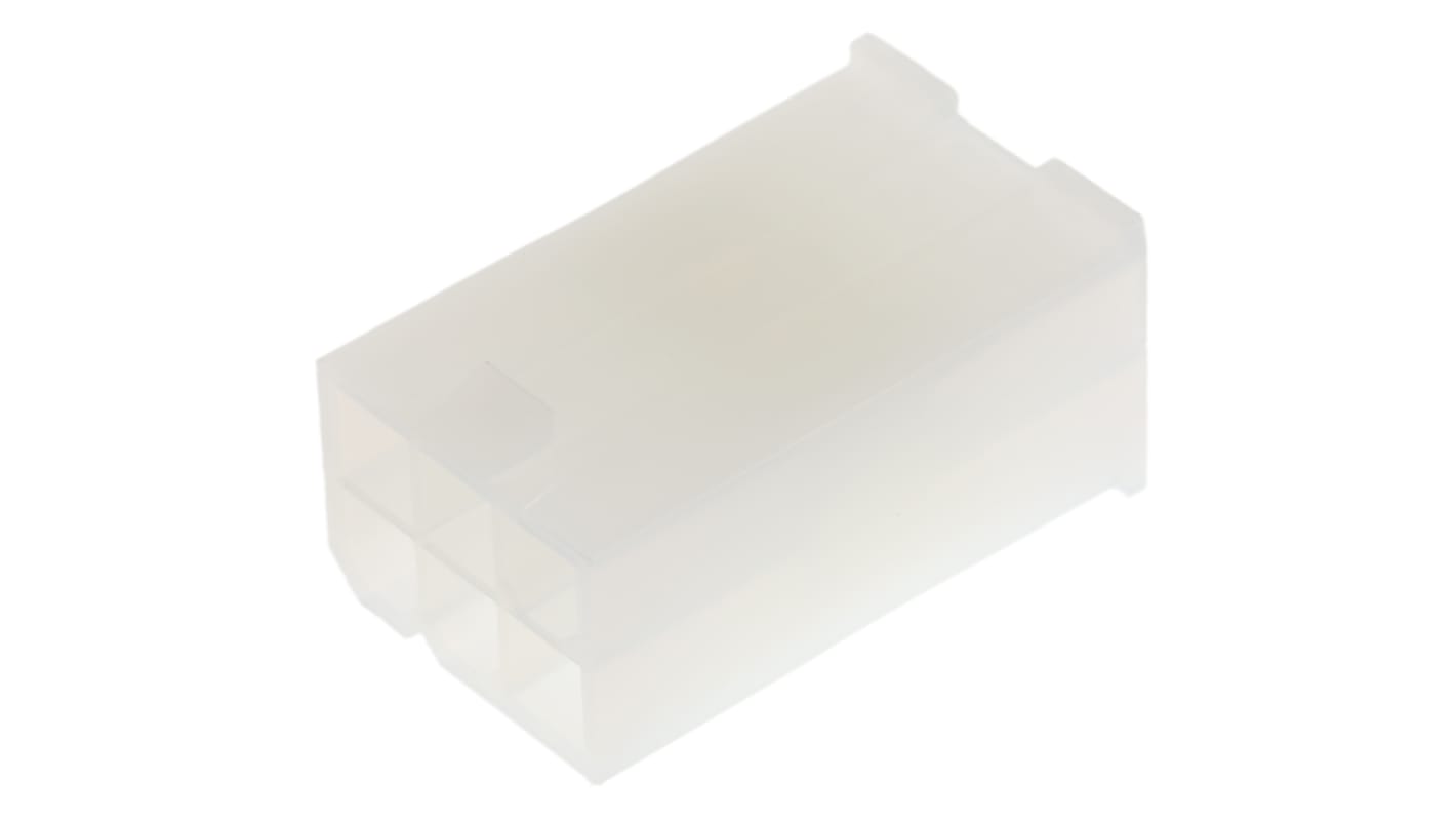 Carcasa de conector Molex 39-01-3063, Serie 5559, paso: 4.2mm, 6 contactos, 2 filas, Recto, Macho, Montaje de Cable