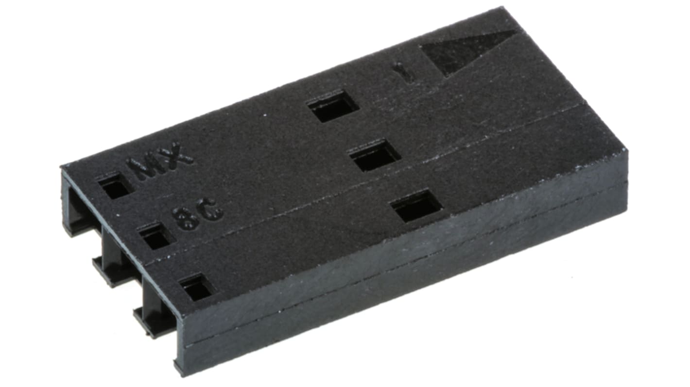 Carcasa de conector Molex 50-57-9003, Serie SL, paso: 2.54mm, 3 contactos, , 1 fila filas, Recto, Hembra, Montaje de