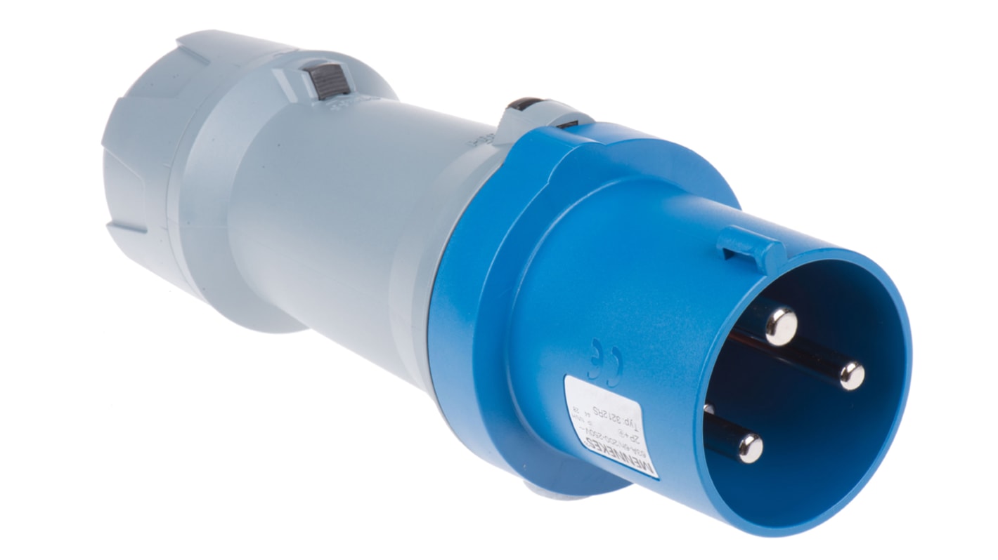 3212RS | MENNEKES, PowerTOP IP44 Blue Cable Mount 2P + E Industrial ...