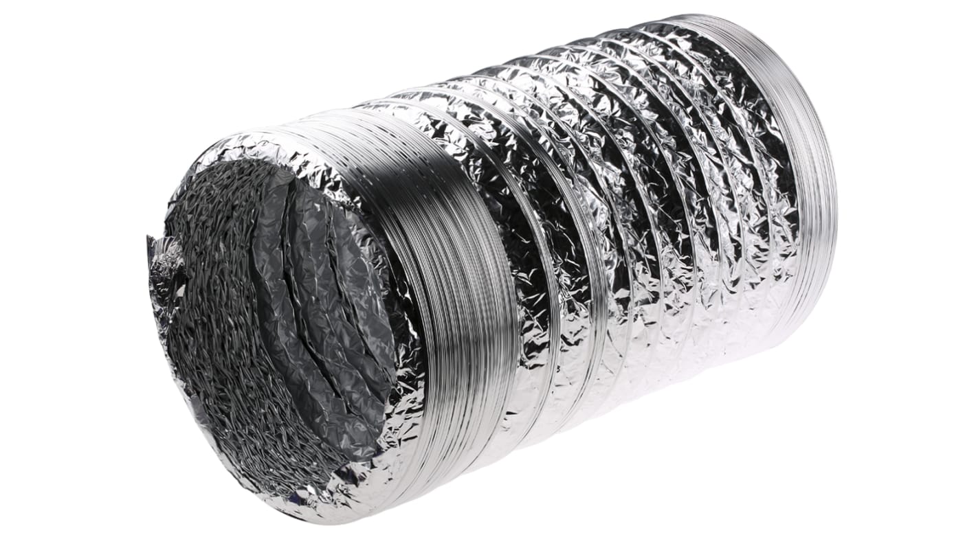 RS PRO Flexible Rohr Aluminiumfolie, PVC verstärkt Ø 305mm 5m, -5 bis +90 °C