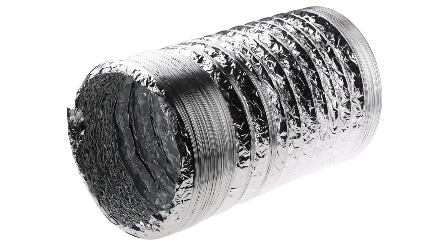 RS PRO PVC Reinforced Aluminium Foil Ducting, 305mm Diameter, 5m Length