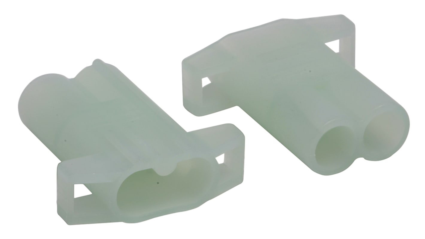 TE Connectivity, Commercial MATE-N-LOK Male Connector Housing, 5.98mm Pitch, 2 Way, 1 Row