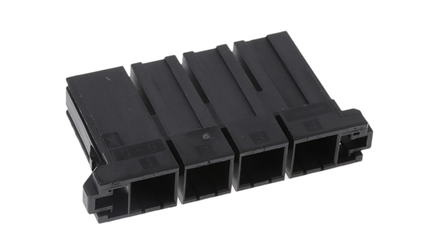 Carcasa de conector TE Connectivity 1-179958-4, Serie Dynamic 5000, paso: 10.16mm, 4 contactos, , 1 fila filas, Recto,