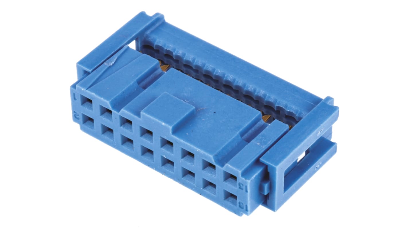 TE Connectivity 16-Way IDC Connector Socket for Cable Mount, 2-Row