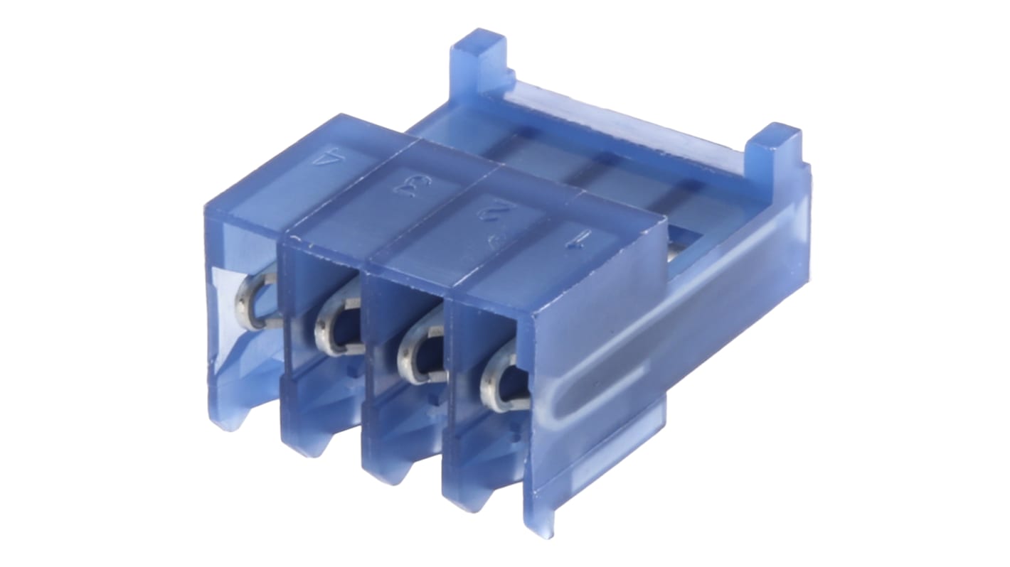 Conector IDC hembra TE Connectivity serie MTA-100 de 4 vías, paso 2.54mm, 1 fila, Montaje de Cable