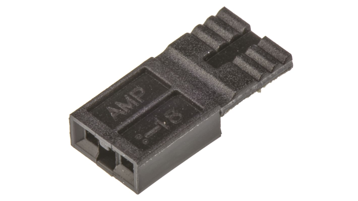 TE Connectivity Shunt, Hun, Lige, Håndgreb, åben top, Sort, 2-Polet, 1 Række 2.54mm, deling, AMPMODU NOVO