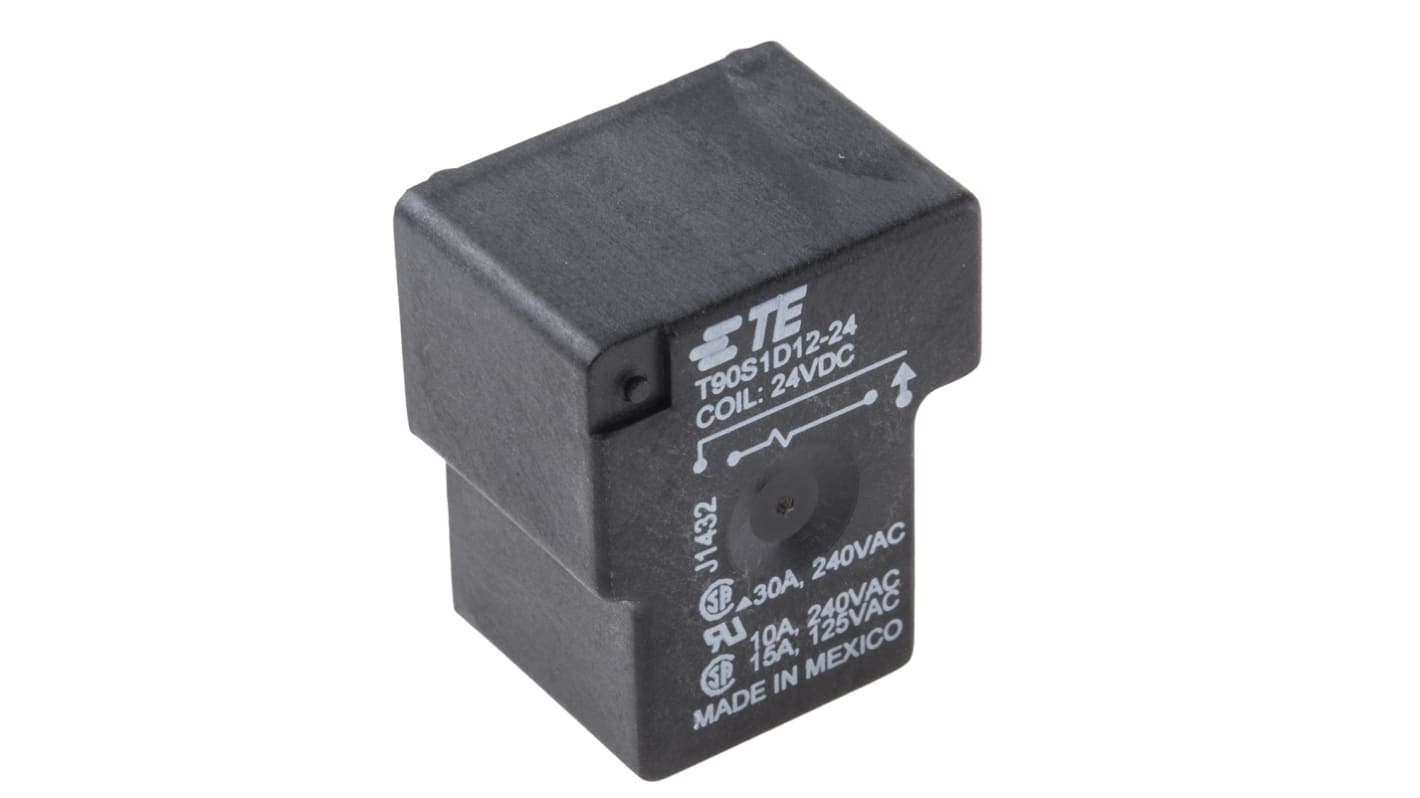 TE Connectivity PCB Mount Non-Latching Relay, 24V dc Coil, 30A Switching Current, SPST