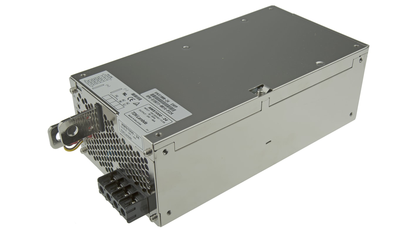 Alimentatore switching TDK-Lambda HWS1000-24, 1kW, ingresso 120 → 330 V dc, 85 → 265 V ac, uscita 24V cc,