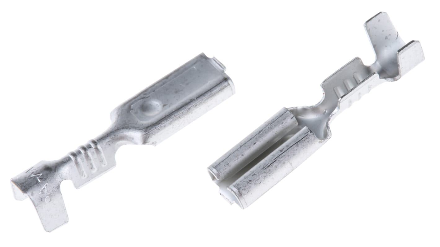 TE Connectivity FASTON .110 Uninsulated Female Spade Connector, Receptacle, 2.79mm Tab Size, 0.2mm² to 0.6mm²