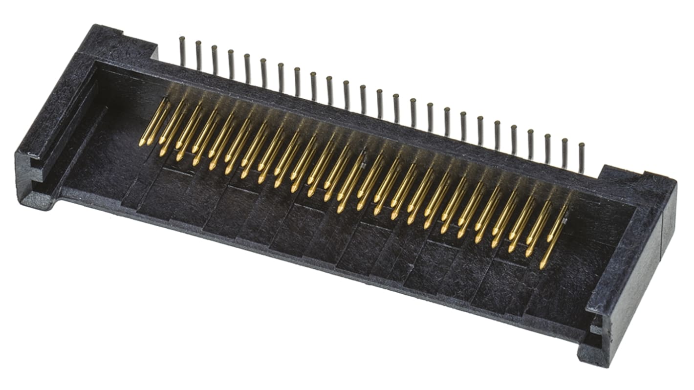 Conector para tarjeta de memoria Compact Flash TE Connectivity de 50 contactos, paso 1.27mm, 2 filas, montaje