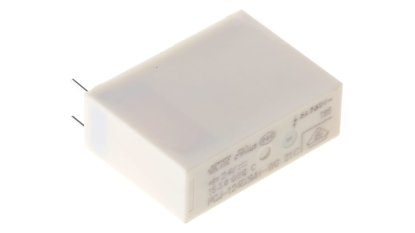 TE Connectivity PCB Mount Power Relay, 24V dc Coil, 5A Switching Current, SPST