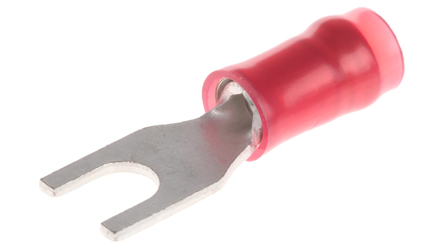 Capocorda a forcella a crimpare TE Connectivity serie PIDG, perno M3.5, 0.3mm² - 1.4mm², Rosso