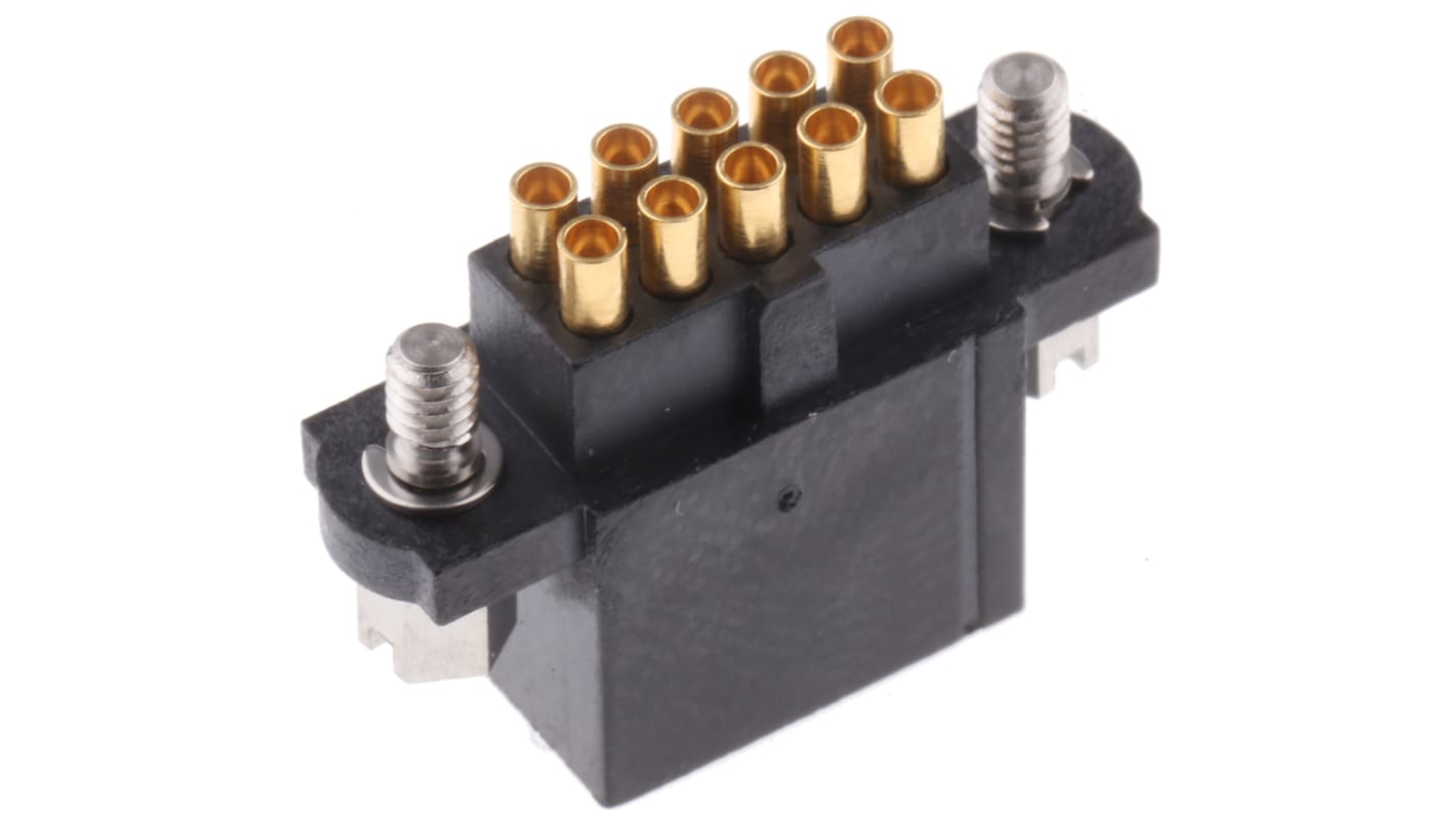 Conector hembra para PCB HARWIN serie Datamate J-Tek, de 10 vías en 2 filas, paso 2mm, 120 V, 12A, Montaje en Panel,