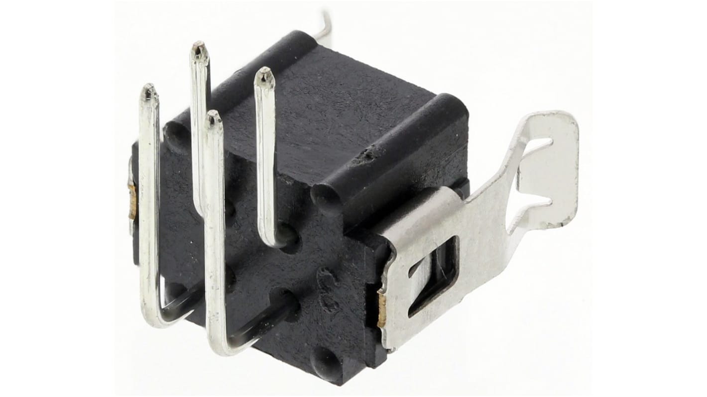 Conector macho para PCB Ángulo de 90° HARWIN serie Datamate J-Tek de 4 vías, 2 filas, paso 2.0mm, para soldar, Montaje