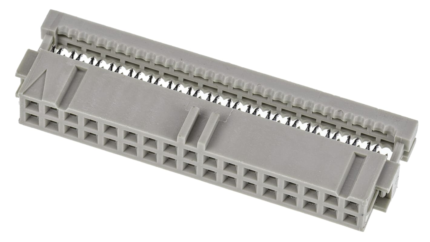 TE Connectivity 34-Way IDC Connector Socket for Cable Mount, 2-Row