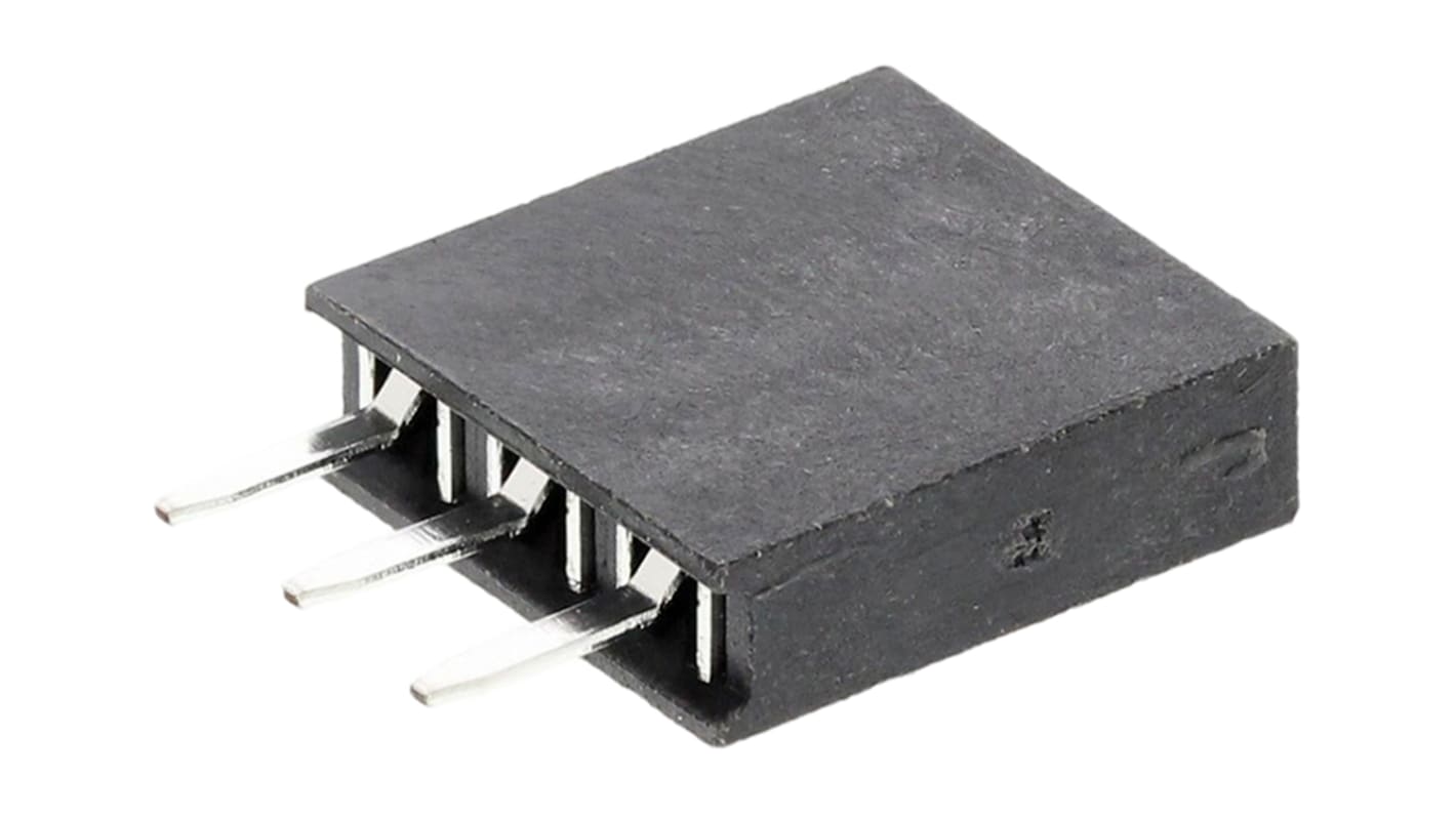 Conector hembra para PCB HARWIN, de 3 vías en 1 fila, paso 2.54mm, 12A, Montaje en orificio pasante, para soldar