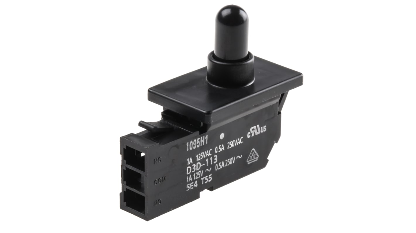 Omron Door Micro Switch, Plunger, SPDT 500 mA @ 250 V ac IP40, -30 → +60°C