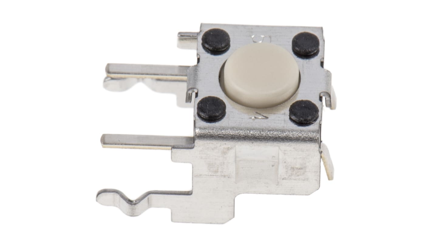 Grey Plunger Tactile Switch, SPST 50 mA @ 24 V dc 0.9mm