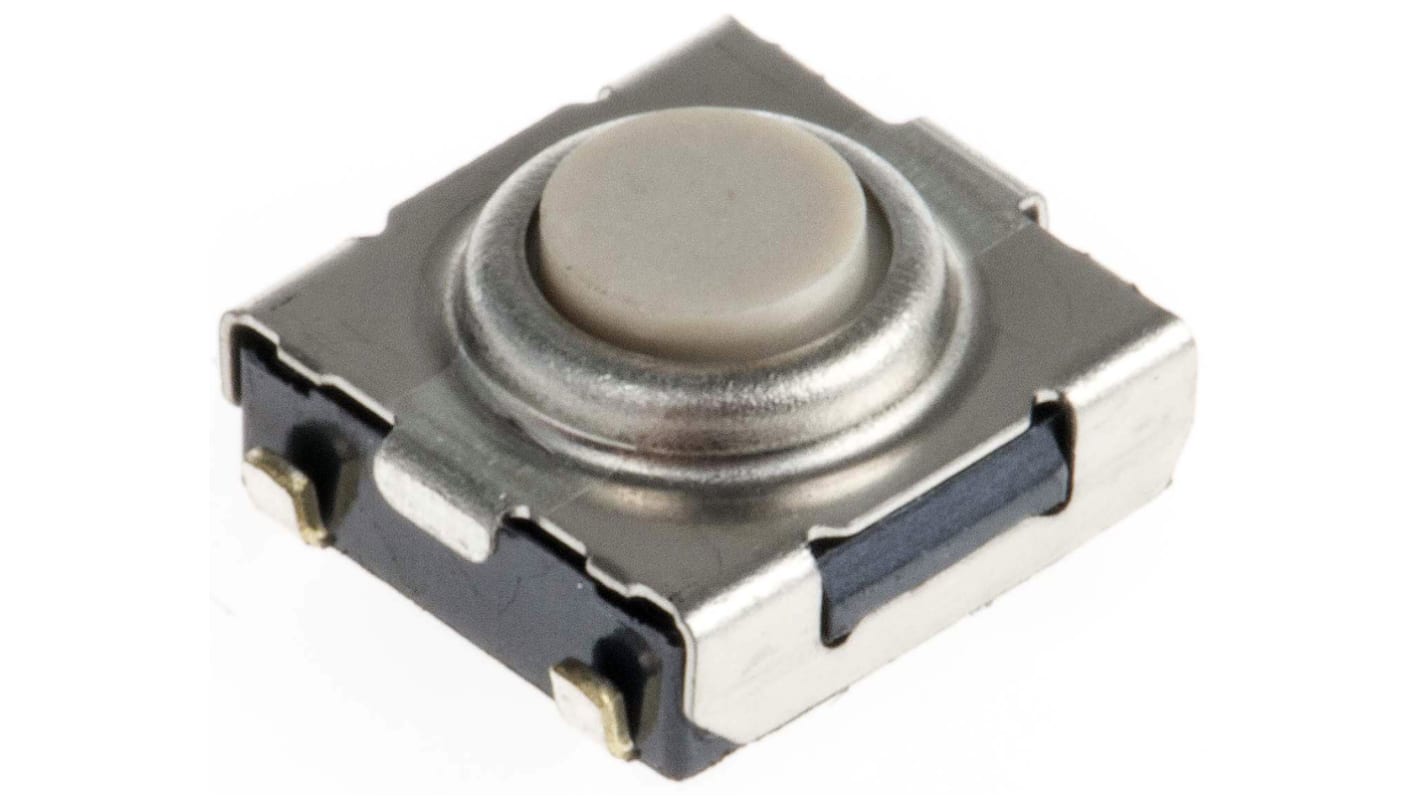 Button Tactile Switch, SPST 50 mA @ 24 V dc Through Hole