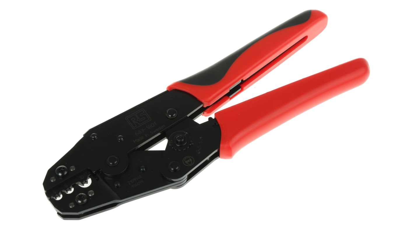 RS PRO Hand Ratcheting Crimp Tool for Tubular Cable Lugs, 4 → 10mm² ...