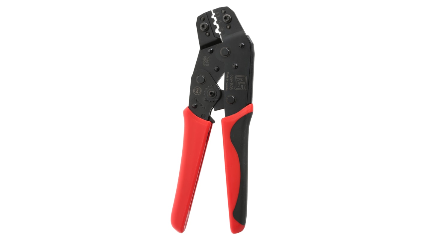 RS PRO Hand Ratcheting Crimp Tool for Ring Cable Lugs, 0,35 → 2,5mm² Wire