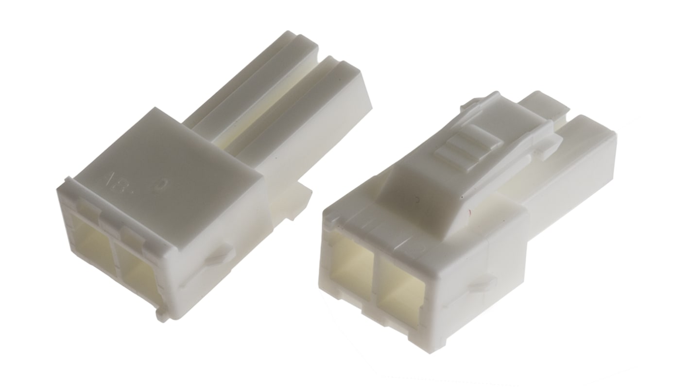 Carcasa de conector TE Connectivity 177898-1, Serie Power Double Lock, paso: 3.96mm, 2 contactos, , 1 fila filas,