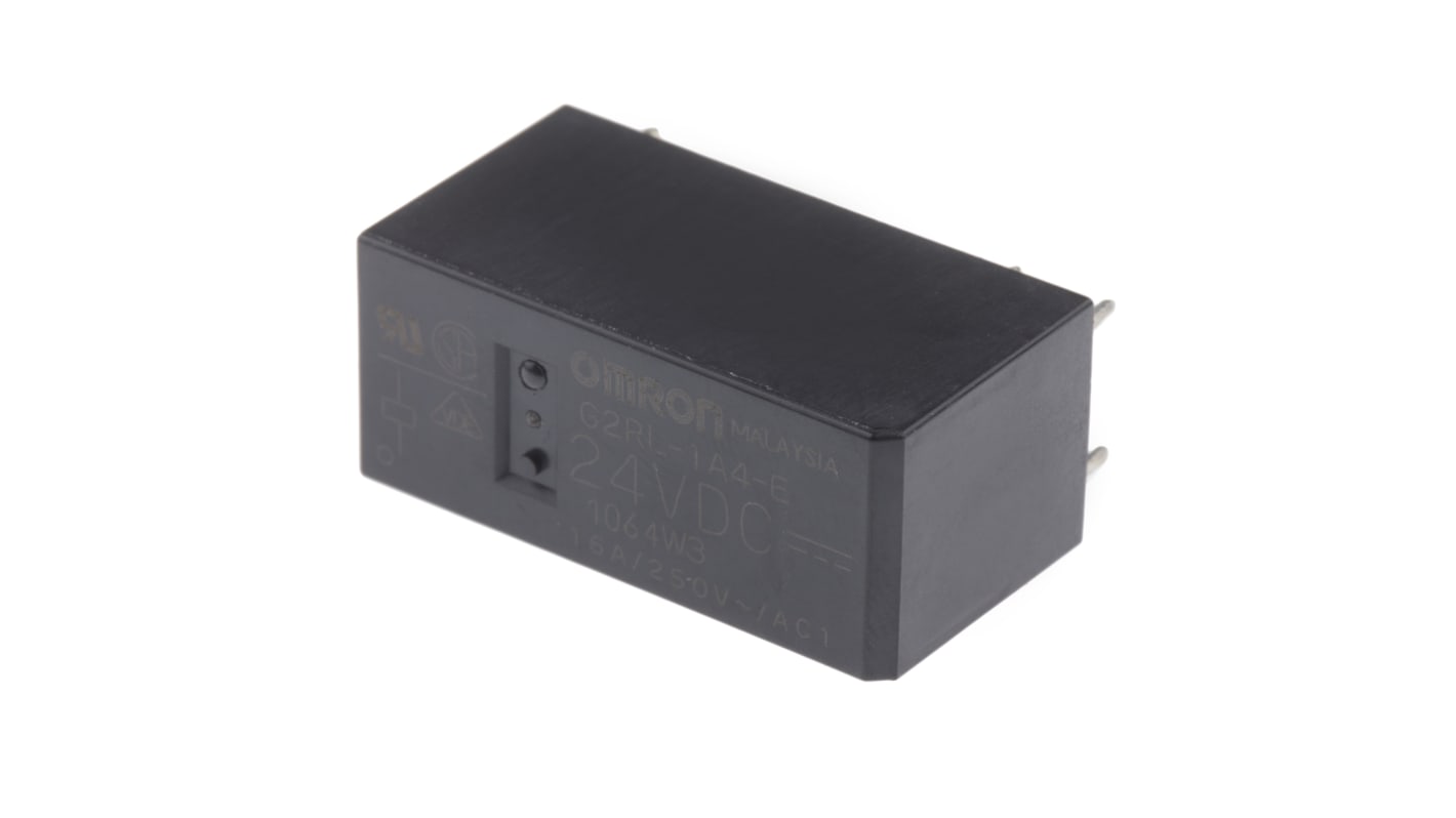 Omron PCB Mount Power Relay, 24V dc Coil, 16A Switching Current, SPST