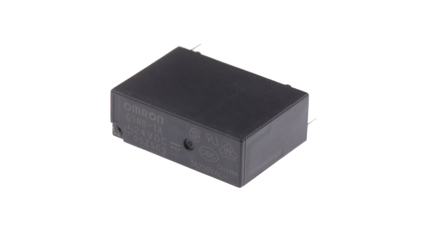 Omron PCB Mount Power Relay, 24V dc Coil, 3A Switching Current, SPST