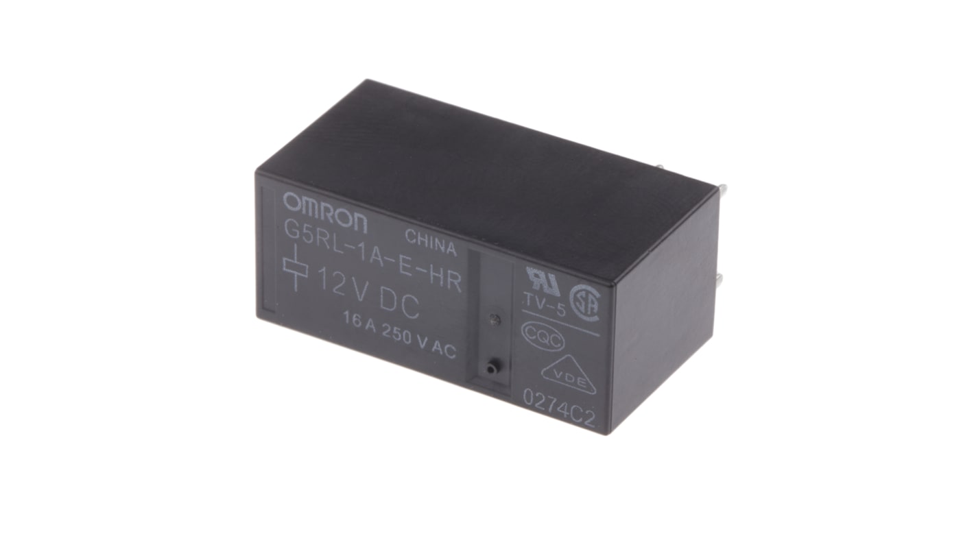 Relè Omron G5RL-1-E-HR-12DC | SPDT 12VDC 16A Per PCB, Nuovo
