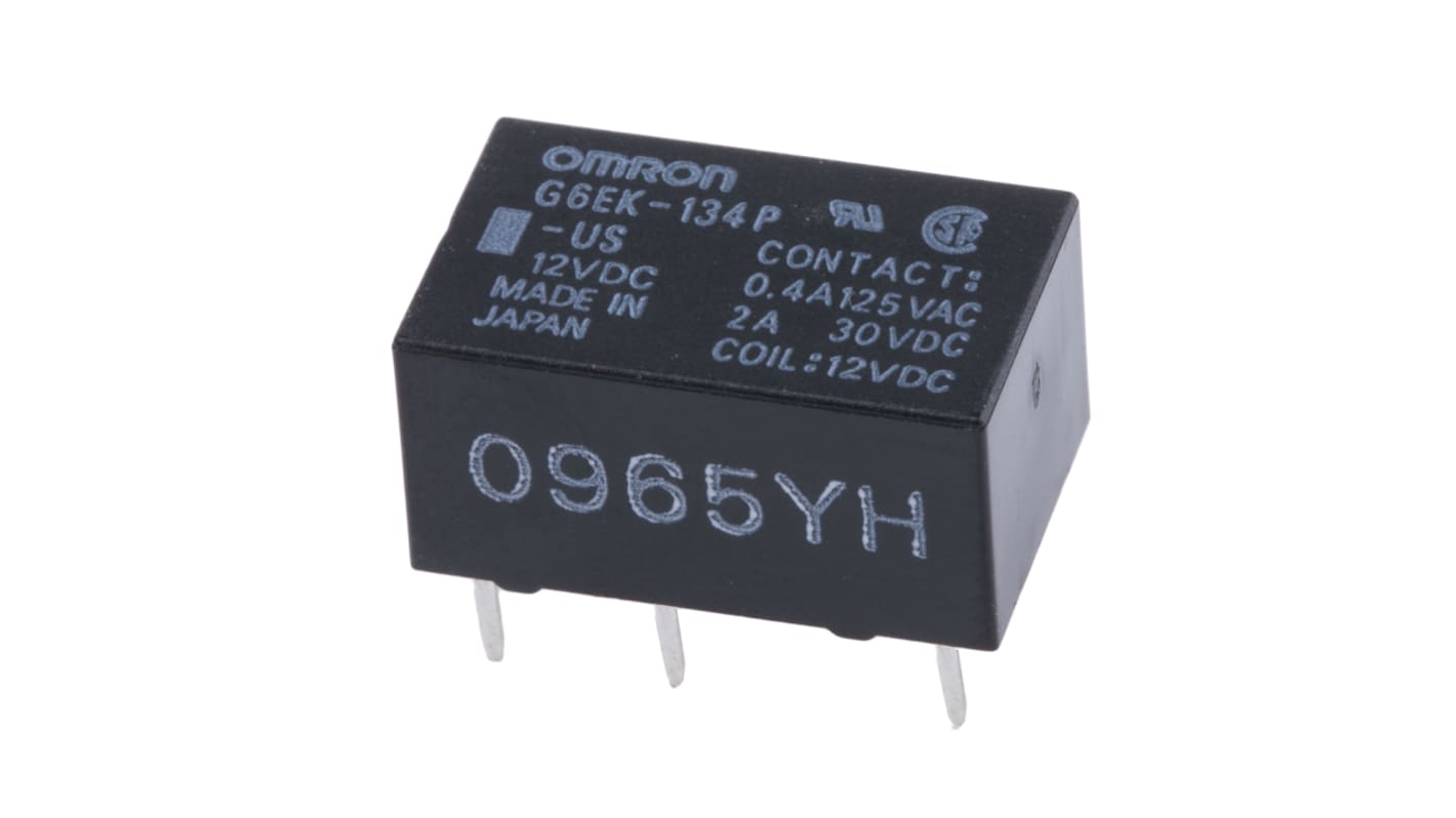 Omron PCB Mount Latching Signal Relay, 12V dc Coil, 3A Switching Current, SPDT