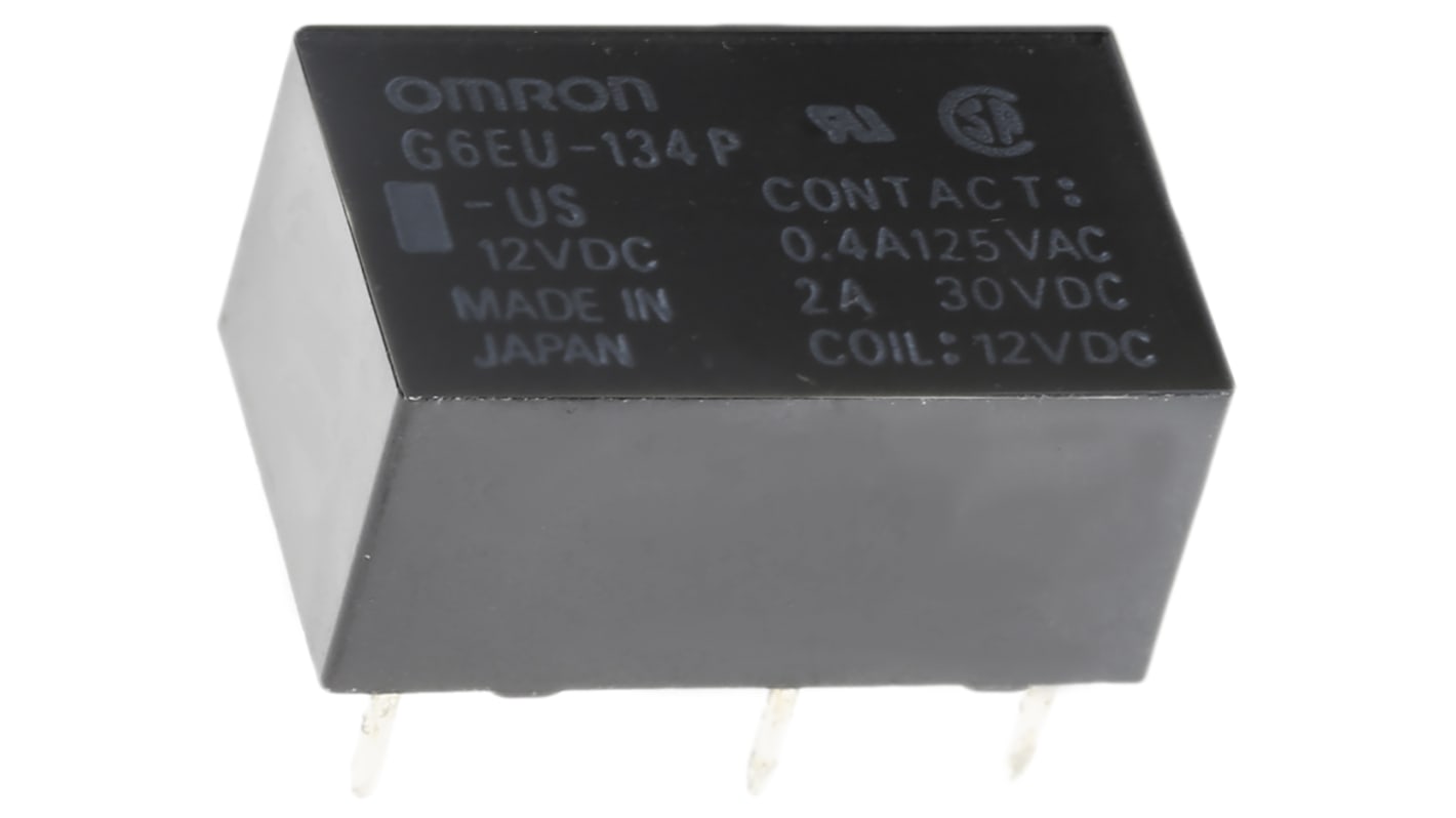 Relé de señal con enclavamiento Omron, SPDT, 12V dc, 3 A dc, 3 A ac, montaje en PCB, para