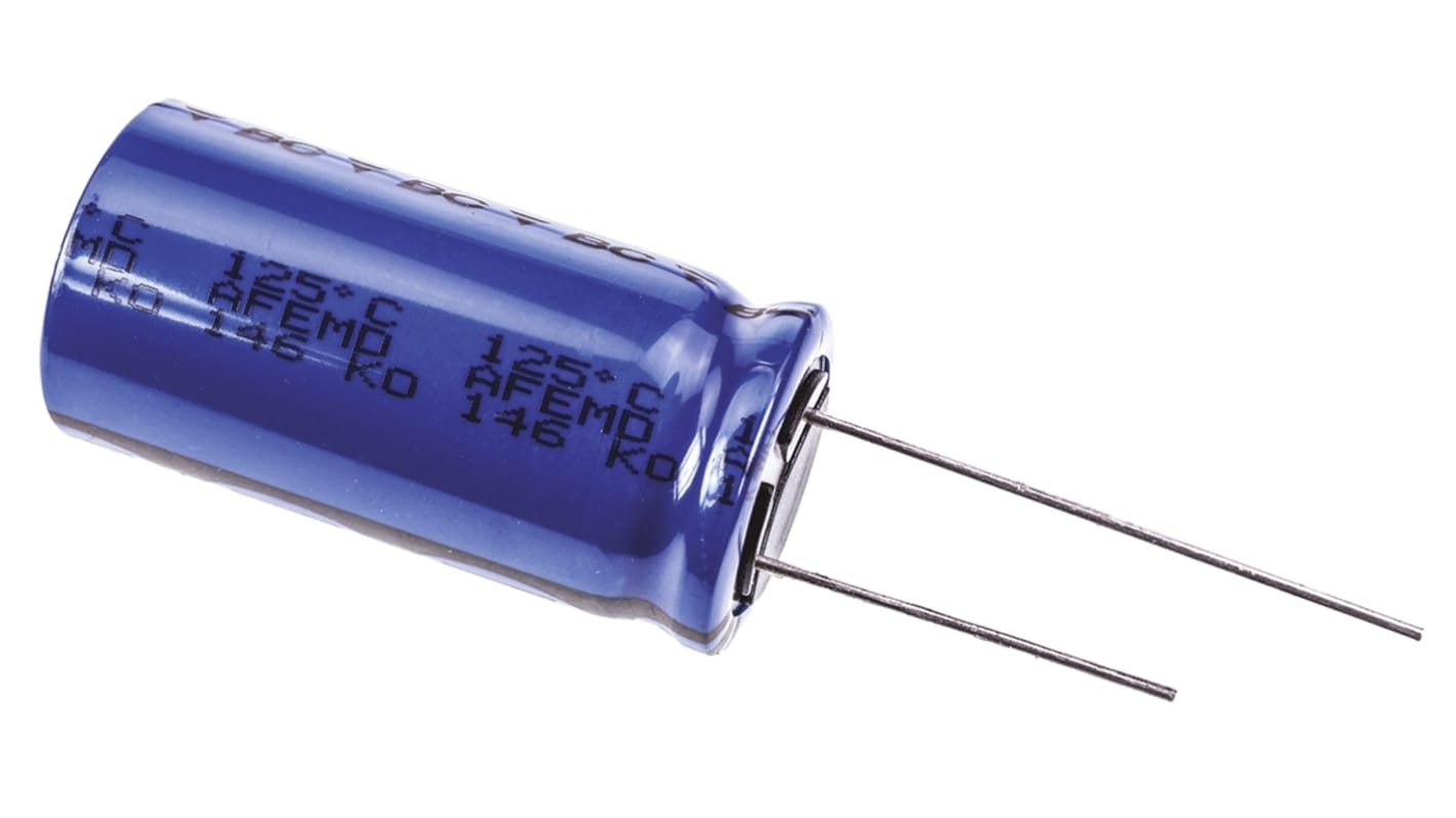 Vishay 1200μF Aluminium Electrolytic Capacitor 63V dc, Radial, Through Hole - MAL214658122E3