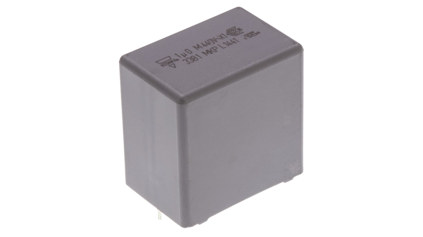 Vishay MKP 338 Polypropylene Film Capacitor, 440V ac, ±20%, 1μF, Through Hole