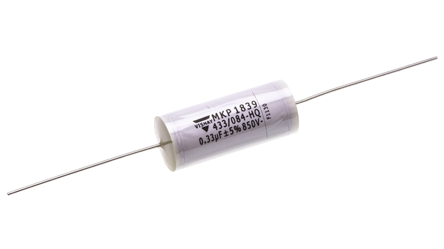 Vishay MKP 1839 HQ Polypropylene Film Capacitor, 800V dc, ±5%, 330nF, Through Hole